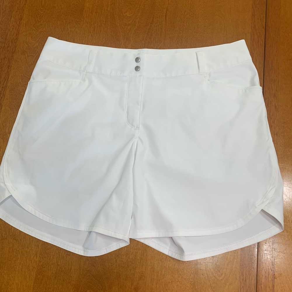 adidas Women's Dual-Pack Athletic Shorts in White and Black. Great for golfing. - Picture 5 of 10